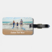 Uw foto-Bagagelabel met aangepaste tekstnaam Bagagelabel (Achterkant horizontaal)