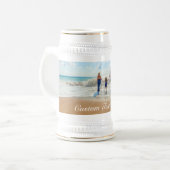 Uw Foto Beer Stein Gift met aangepaste Tekstnaam Bierpul (Voorkant links)
