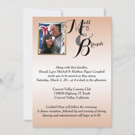 Uw foto-bruiloft kaart (Voorkant)