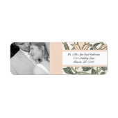 Uw foto-bruiloft  Silver Peony & Green Etiket (Voorkant)