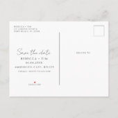 Uw foto Budget Strand Bruiloft Save the Date Aankondigingskaart (Achterkant)