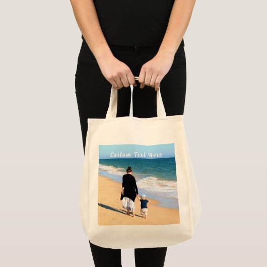 Uw foto Canvas tas met aangepaste tekst (Voorkant (product))