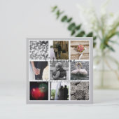 Uw foto Collage Elegant Jubileum Kaart (Staand voorkant)