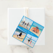 Uw Foto Collage Gift Labels met aangepaste tekst (In situ)