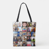 Uw foto collage patroon tote bag (Achterkant)