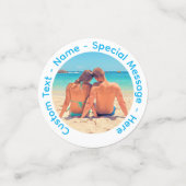 Uw foto Confetti met aangepaste tekst gepersonalis (Kleine voorkant)