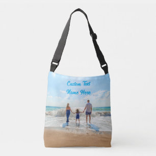 Uw foto Crossbody tas met aangepaste tekst