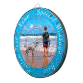 Uw Foto Dart Board Gift met aangepaste tekstnaam Dartbord (Voorkant Rechts)