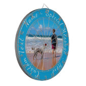 Uw Foto Dart Board Gift met aangepaste tekstnaam Dartbord (Voorkant Links)