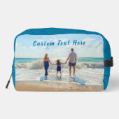 Uw foto en aangepaste tekst gepersonaliseerd toilettasje (Achterkant)