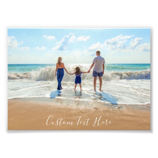 Uw foto en aangepaste tekstfotoprint foto afdruk (Voorkant)