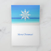 Uw FOTO en NAAM Beach Christmas Kaarten (Binnen)