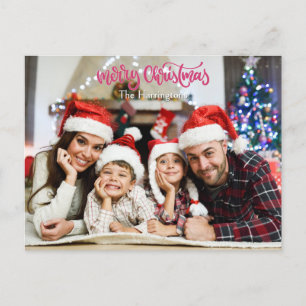 UW foto en naam (namen) Kerstmis Briefkaart