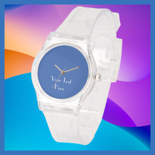 Uw foto en tekst Clear Silicone Band Pols Horloge