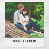 Uw foto- en tekstlabels voor aangepaste wijn wijn etiket (Enkel label)