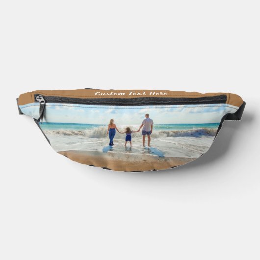 Uw foto Fanny Pack met aangepaste tekst en kleuren Heuptasje (Liggend)