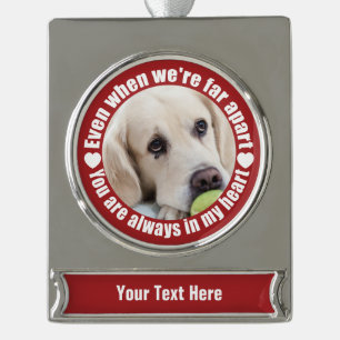 UW FOTO Far Apart Love Custom ornament Verzilverd Banner Ornament