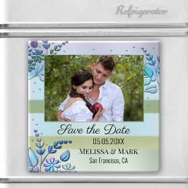 Uw Foto Floral Spring sparen de Datum Magnet Magneet