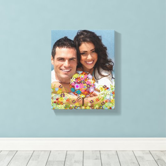 Uw foto Funky Whimsical Tree Wrapped Canvas (Insitu (Houten vloer))