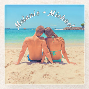 Uw Foto Glass Onderzetter Gift Aangepaste Naam Tek Glazen Onderzetter