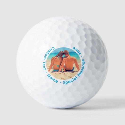 Uw foto Golf Ballen Gift met aangepaste tekst (Voorkant)