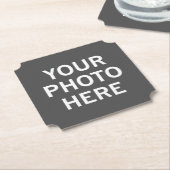 Uw foto hier kartonnen onderzetters (Gekanteld)