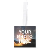 Uw foto hier kubus ornament (Voorkant)