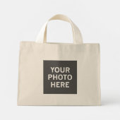 Uw foto hier mini tote bag (Achterkant)