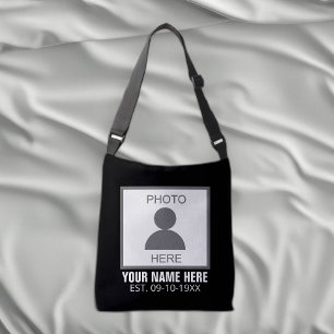 Uw foto hier Naam en Leeftijd Crossbody Tas