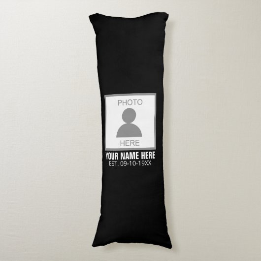 Uw foto hier Naam en Leeftijd Lichaamskussen (Voorkant Verticaal)