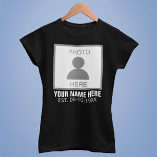 Uw foto hier Naam en Leeftijd T-shirt