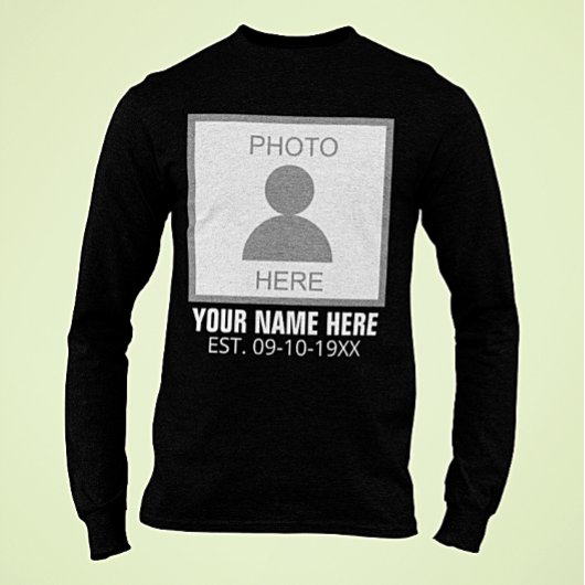 Uw foto hier Naam en Leeftijd T-shirt