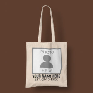 Uw foto hier Naam en Leeftijd Tote Bag