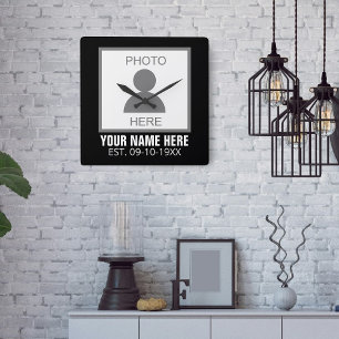 Uw foto hier Naam en Leeftijd Vierkante Klok