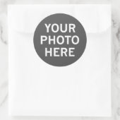 Uw foto hier ronde sticker (Tas)