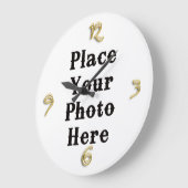 Uw foto hier wandklok grote klok (Hoek)