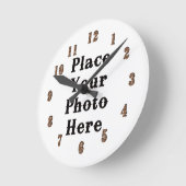 Uw foto hier wandklok ronde klok (Hoek)