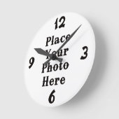 Uw foto hier wandklok ronde klok (Hoek)