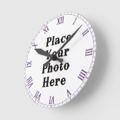 Uw foto hier wandklok ronde klok (Hoek)