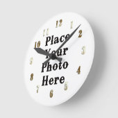 Uw foto hier wandklok ronde klok (Hoek)