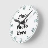 Uw foto hier wandklok ronde klok (Hoek)