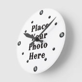 Uw foto hier wandklok ronde klok (Hoek)