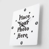 Uw foto hier wandklok vierkante klok (Hoek)