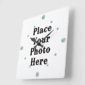 Uw foto hier wandklok vierkante klok (Hoek)