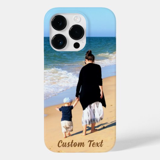 Uw foto iPhone Case aangepaste tekst gepersonalise (Achterkant)