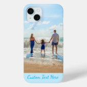 Uw foto iPhone Case Gift met aangepaste tekst (Achterkant)
