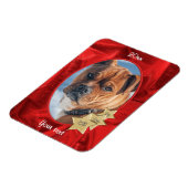 Uw foto: Kerst Rood Ovaal Afbeelding Lijst Magneet (Linkerzijde)