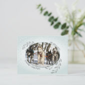 UW FOTO-kerstavond en bessen Feestdagenkaart (Staand voorkant)