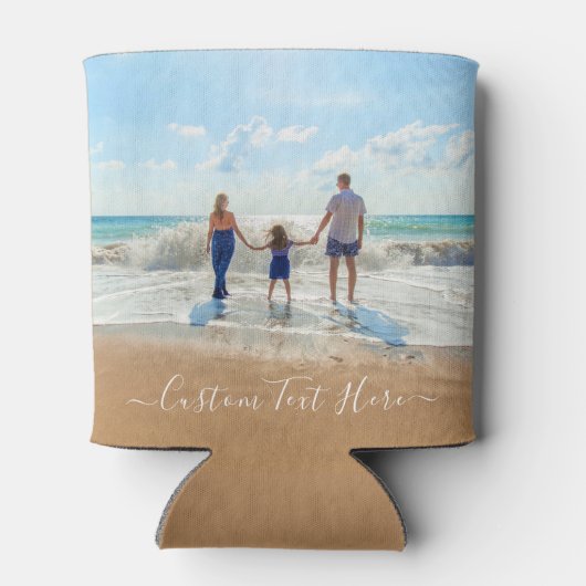 Uw foto Koelbox met aangepaste tekst Blikjeskoeler (Achterkant)