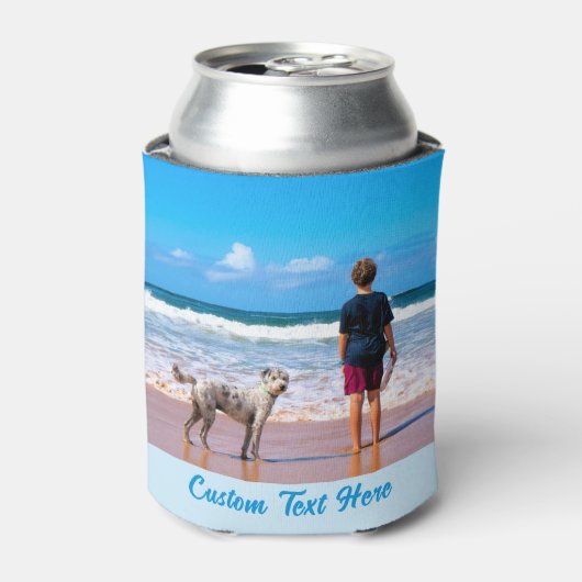 Uw foto Koelbox met aangepaste tekst Blikjeskoeler (Blikje Voorkant)